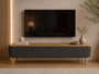 Hanah Home Soporte para TV Antracita con Otoman de Almacenamiento